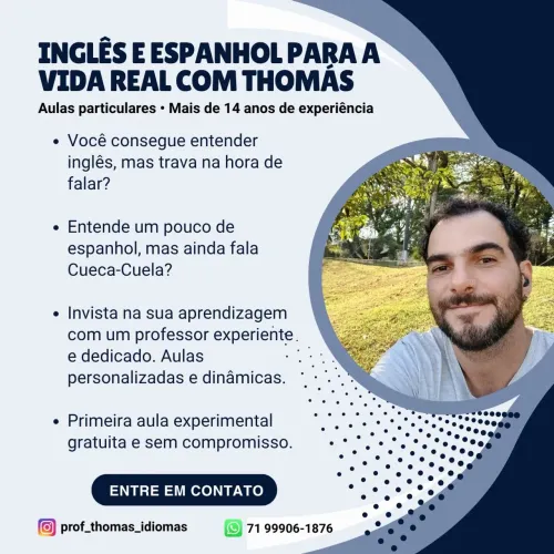 Aprenda inglês e/ou espanhol de forma leve e natural (aulas online)