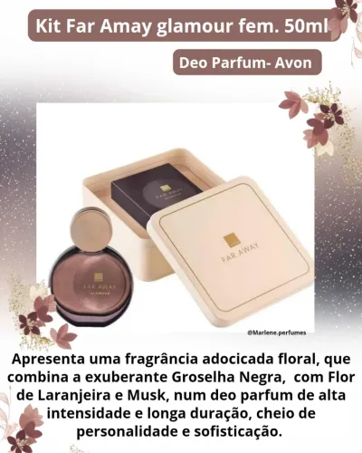  Kit Fair Away Glamour feminino, 50ml- Avon 
