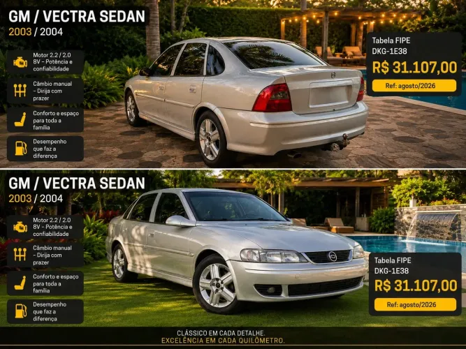 Chevrolet Vectra CD 2.2 16V / 2.0 16V Mec./aut. 2004