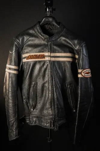 Jaqueta Harley Davidson Couro Original Biker Racing Vintage Tam M