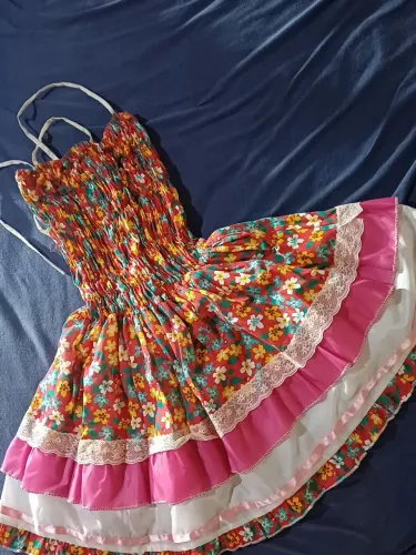 Vestido de quadrilha usado uma vez