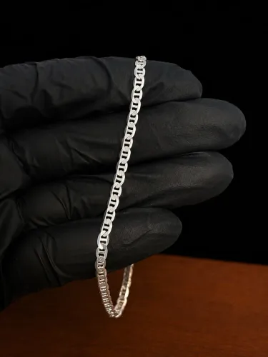 Pulseira de prata Gucc 3mm com garantia eterna + limpa prata de brinde 
