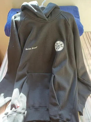 Moletom canguru 3 cabos preto tam GG - Seven Brand