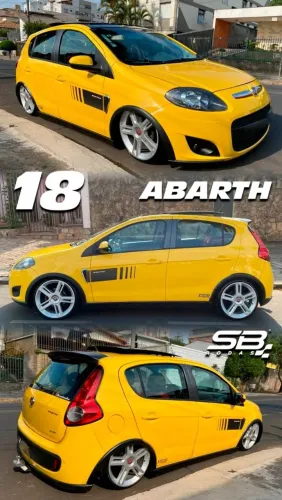 Rodas aro 18 Fiat Abarth prata Palio 4x98 novas
