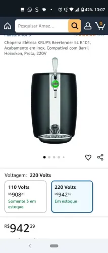 Chopeira elétrica beertender 