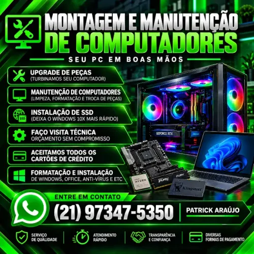 FORMATAÇAO/MONTAGEM DE COMPUTADORES