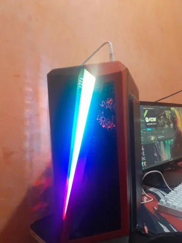 PC gamer monitor mouse e teclado e mouse pad