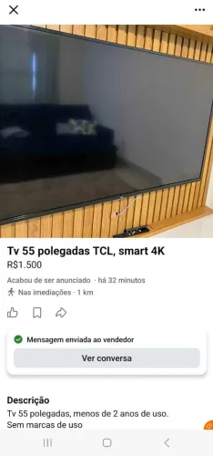 Televisão TCL 55 polegadas