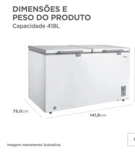 Freezer midea 418 inverter novo na caixa 