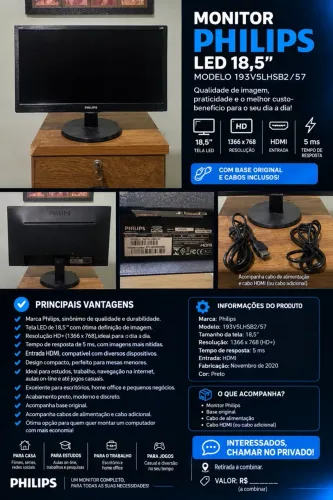 MONITOR PHILIPS LED 18,5?