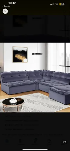 Vendo sofá de canto suede 