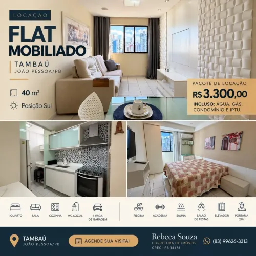 MOBILIADO PARA LOCAÇÃO  TAMBAÚ
