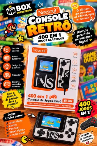Vídeo Game Retrô 400-1 Jogos