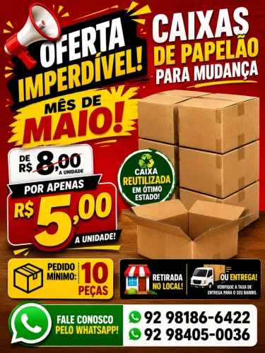 Caixas de papelão para mudança 