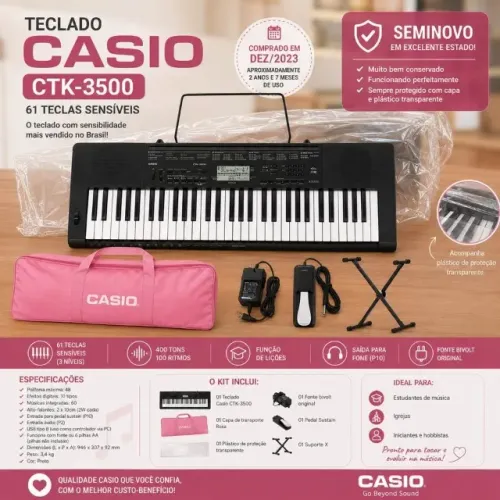 Teclado Casio CTK 3500