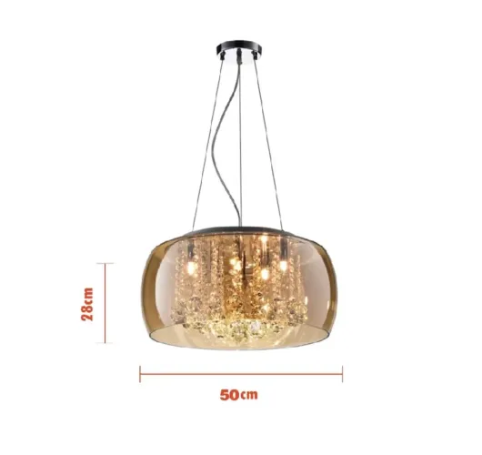 Lustre pendente âmbar 