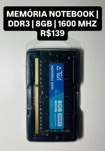 Memoria Notebook 8 gb Ddr3 1600mhz - Novo