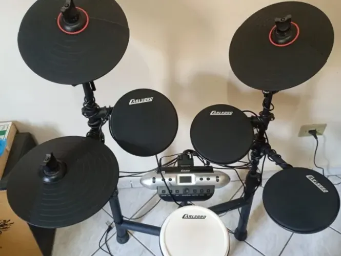 Bateria Eletrônica Carlsbro by Odery CSD130B Black Compact Set com Efeito Choke e Pedal
