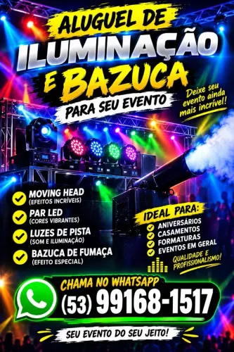 Aluguel impacto iluminação bazuca pista