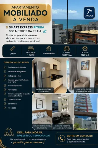APARTAMENTO MOBILIADO À VENDA - PITUBA