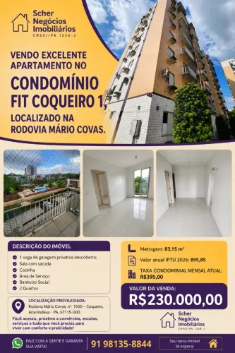 Apartamento no Condomínio Fit Coqueiro 1