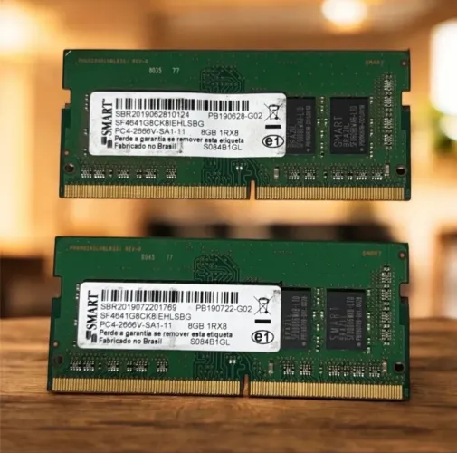 memoria ram 16 gb ddr4 2666 ( 8gb + 8gb ) Smart - seminovas & testada - temos 2400 e 3200
