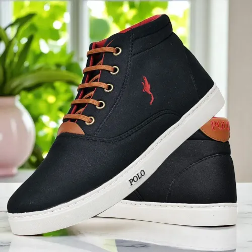 Sapatênis Masculino Cano Alto Polo Casual Macio Lançamento Pronta Entrega