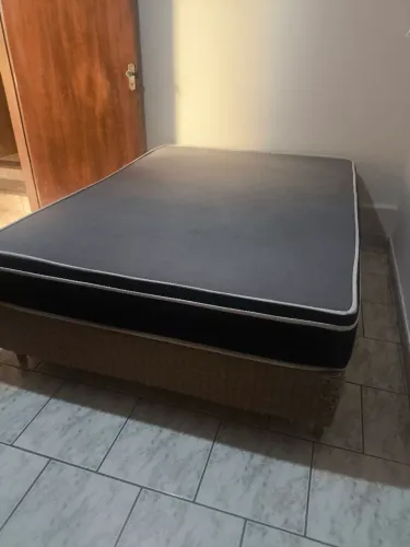 Cama box casal com colchão ortopédico