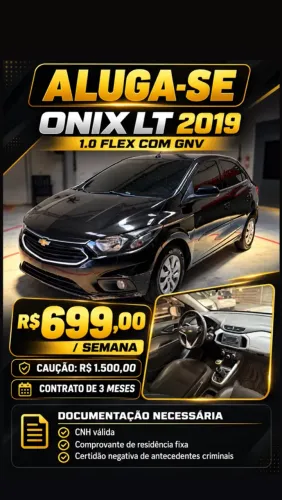 Alugo onix LT 1.0 pronto para rodar! Com gnv!