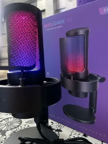 Microfone Usb Fifine A8 Plus Ampligame Rgb (Usado)