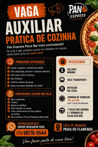 Auxiliar pratica de cozinha