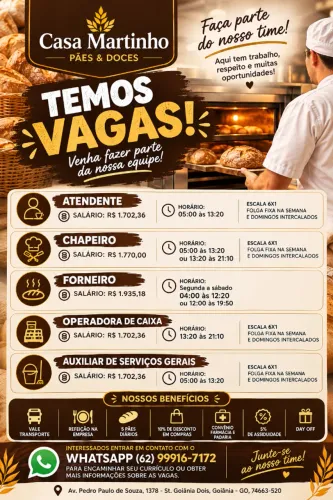 VAGAS DISPONÍVEIS