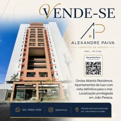 VENDE-SE -- APARTAMENTO 2 QUARTOS - CABO BRANCO/JP
