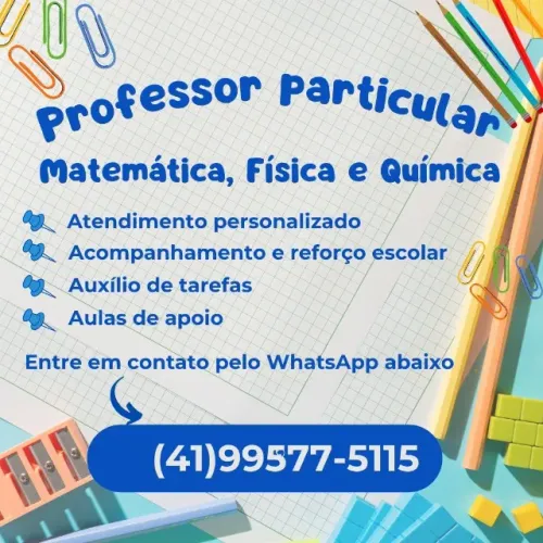 Professor de Matemática, Física e Química