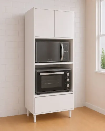 Armário multiuso para microondas e forno
