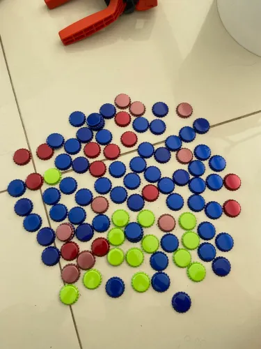 TAMPINHAS METÁLICAS PRY-OFF DE CORES VARIADAS