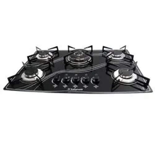 Fogão Cooktop 5 Bocas Preto Tripla Chama - Oferta!!