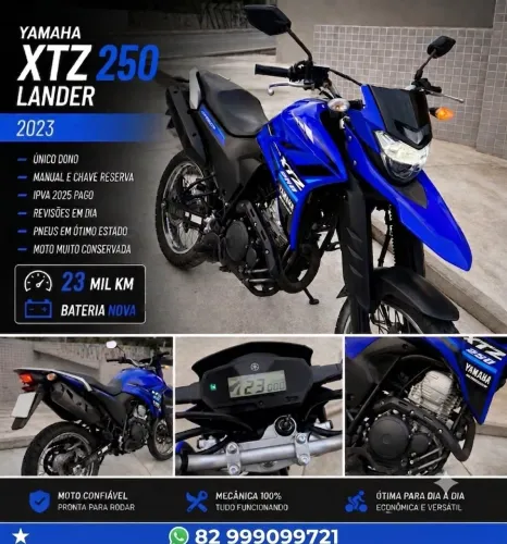 Tamanha xtz 250 lander baixo km 
