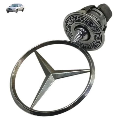 Emblema Simbolo Capô Mercedes C230k 2003 2004 2005 2006 2007 Prata