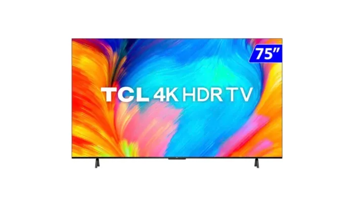 SMART TV SEMP TCL 75 4K - COMANDO DE VOZ - DETALHE NA IMAGEM