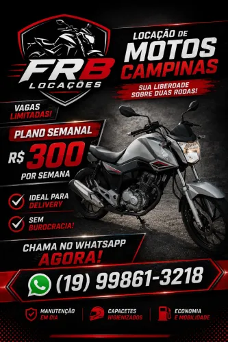 Aluguel de Motos para Uber e Delivery | FRB Locações | Sem Burocracia
