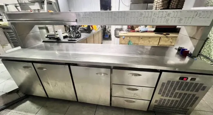 Balcão refrigerado condimentadora 