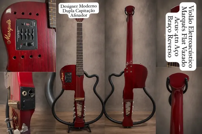Violão eletroacústico Marques flat vazado