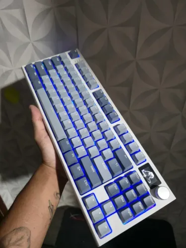 Teclado Mecânico Attack Shark K86 Tri-Mode RGB + Tela + Knob + Swits extras