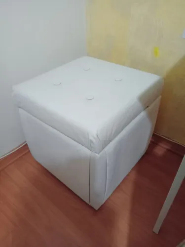 Puff baú branco perfeito estado