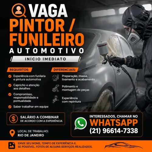 VAGA - Pintor/Funileiro Automotivo