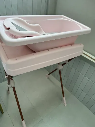 Banheira plástica para bebê Classic rose Galzerano