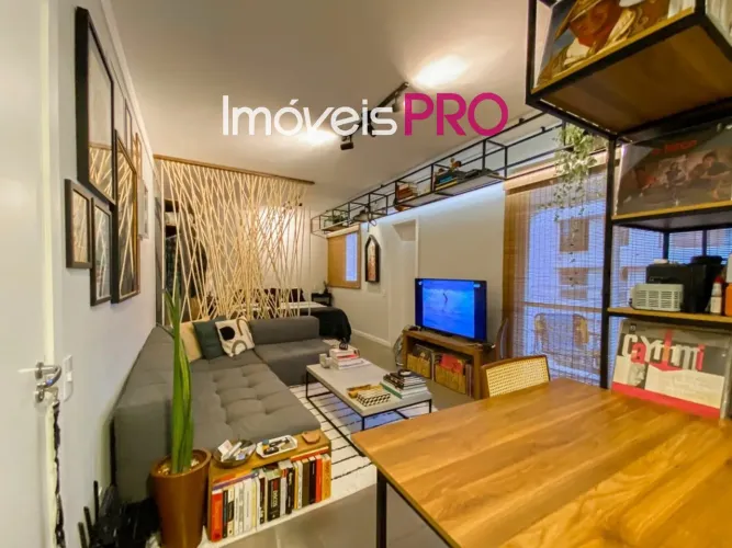 Apartamento em Vila Olímpia venda com 1 quarto,1 vaga, 40m² Mobiliado e com Varanda