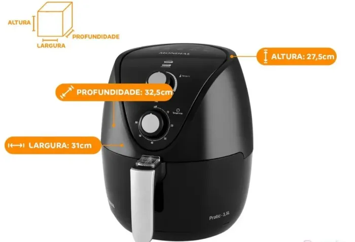Air Fryer Mondial 3,5L - Voltagem 110