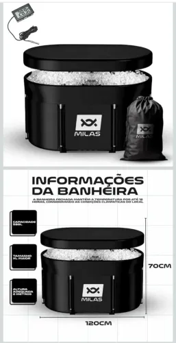 Banheira de gelo crioterapia